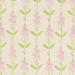 Foxglove Hand Block Printed Herringbone Lilac