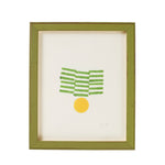 Green Framed Cotton Paper Print Fran Green