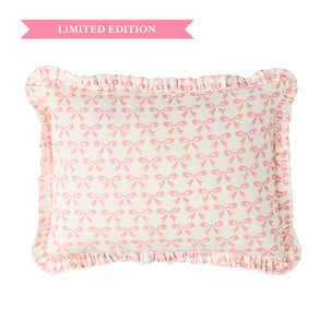 Cushion Frill Bows Pink