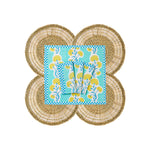 Rattan Place Mats + Napkins Calendula Set of fours