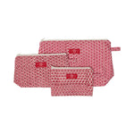 Wash Bag Set Tuk Tuk Pink Purse + Medium + Large