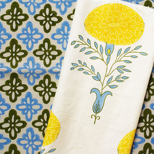 Tea Towel Marigold Yellow