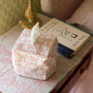 Tissue Box Bows Fabric Cover