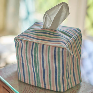 Tissue Box Stripe Fabric Cover