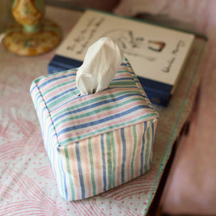 Tissue Box Stripe Fabric Cover