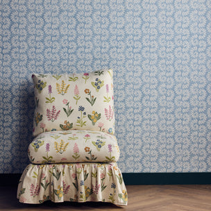 Forest Flowers Hand Block Printed Herringbone Multi