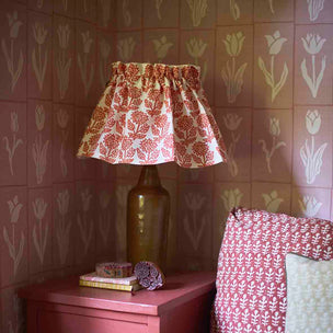 Block Printing Kit Flirty Lampshade Flower Rust
