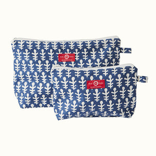 Wash Bag Bagru Blue