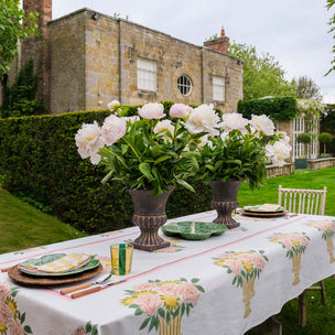 Tablecloth Peony Urn Pastel