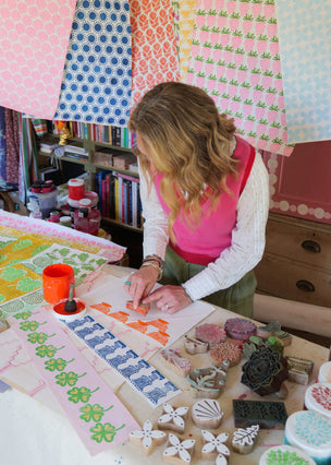 Block Printing Cushion Workshop at Gravetye Manor, West Sussex