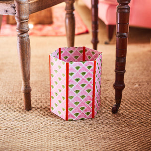 Waste Paper Bin Kite Green Pink