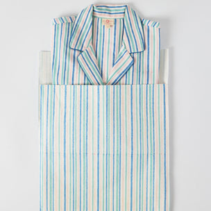 Women's Luxury Cotton Pyjamas Stripe Blue