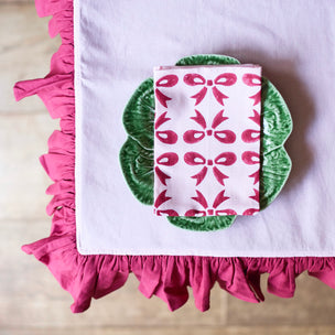 Table Cloth Frill Burgundy Rose