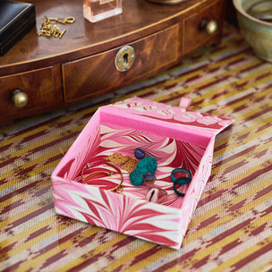 Trinket Box Marble Pink