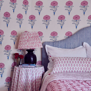Marigold Wallpaper Pink/Blue
