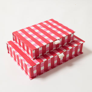Boxfile Gingham Red