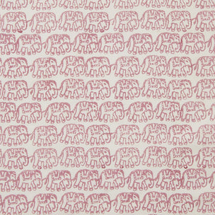 Ellies Block printed Fabric Linen/Cotton Rose