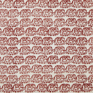Ellies Block printed Fabric Linen/Cotton Rust