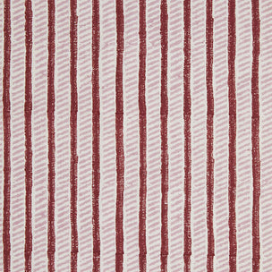 Printed Tea Towel, Linen Cotton Canvas - Geometric Stripe Rose