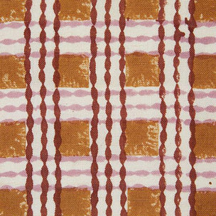 Fabric - Trellis - Oyster - Copper/Rust