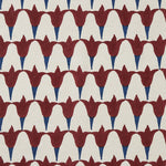 Tulip Block printed Fabric Linen/Cotton Iron/Indigo
