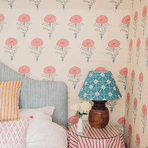 Marigold Wallpaper Pink/Blue – Molly Mahon