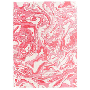Wrapping Paper - Hand Blocked - Marbled Pink
