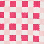 Chequer Block printed Fabric Linen Pinks Free Sample