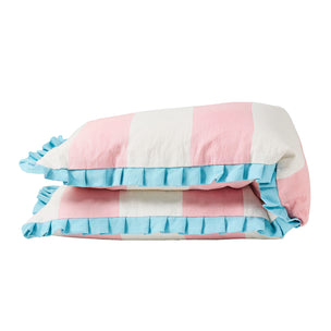 Cushion Noodle Frill Wide Stripe Pink