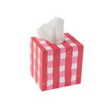 Tissue Box Gingham Pink