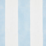 Wide Stripe Block printed Fabric Linen Blue Sample