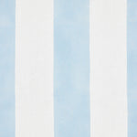 Wide Stripe Block printed Fabric Linen Blue Free Sample