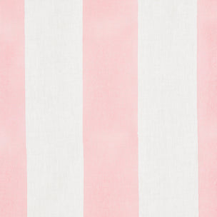Wide Stripe Block printed Fabric Linen Pink