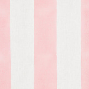 Wide Stripe Block printed Fabric Linen Pink Sample